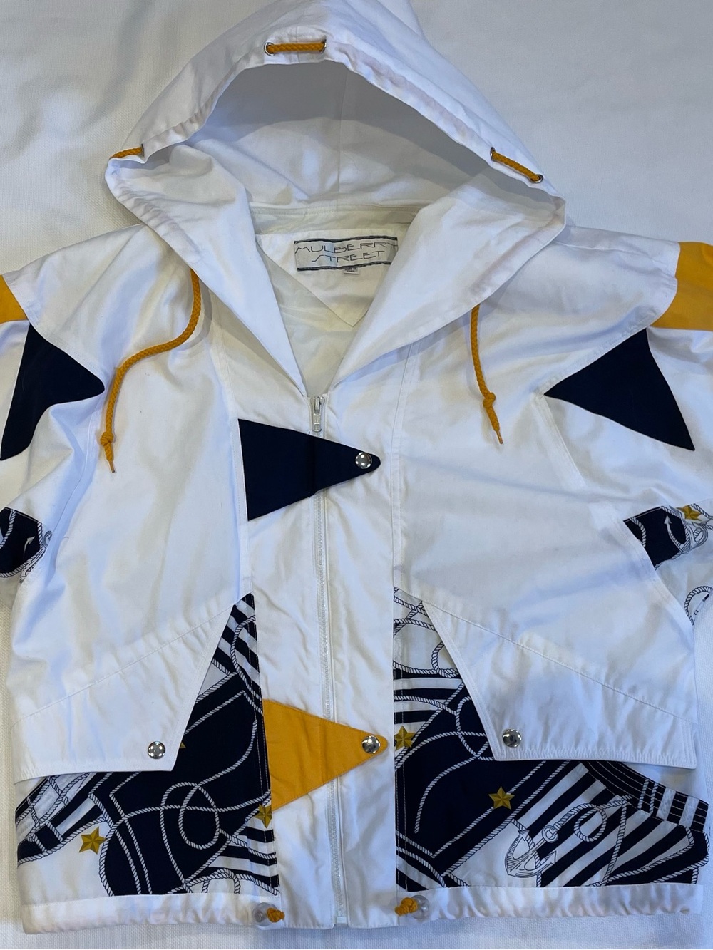 Vintage 90s Colorblock Windbreaker Jacket Retro Streetwear Hooded S